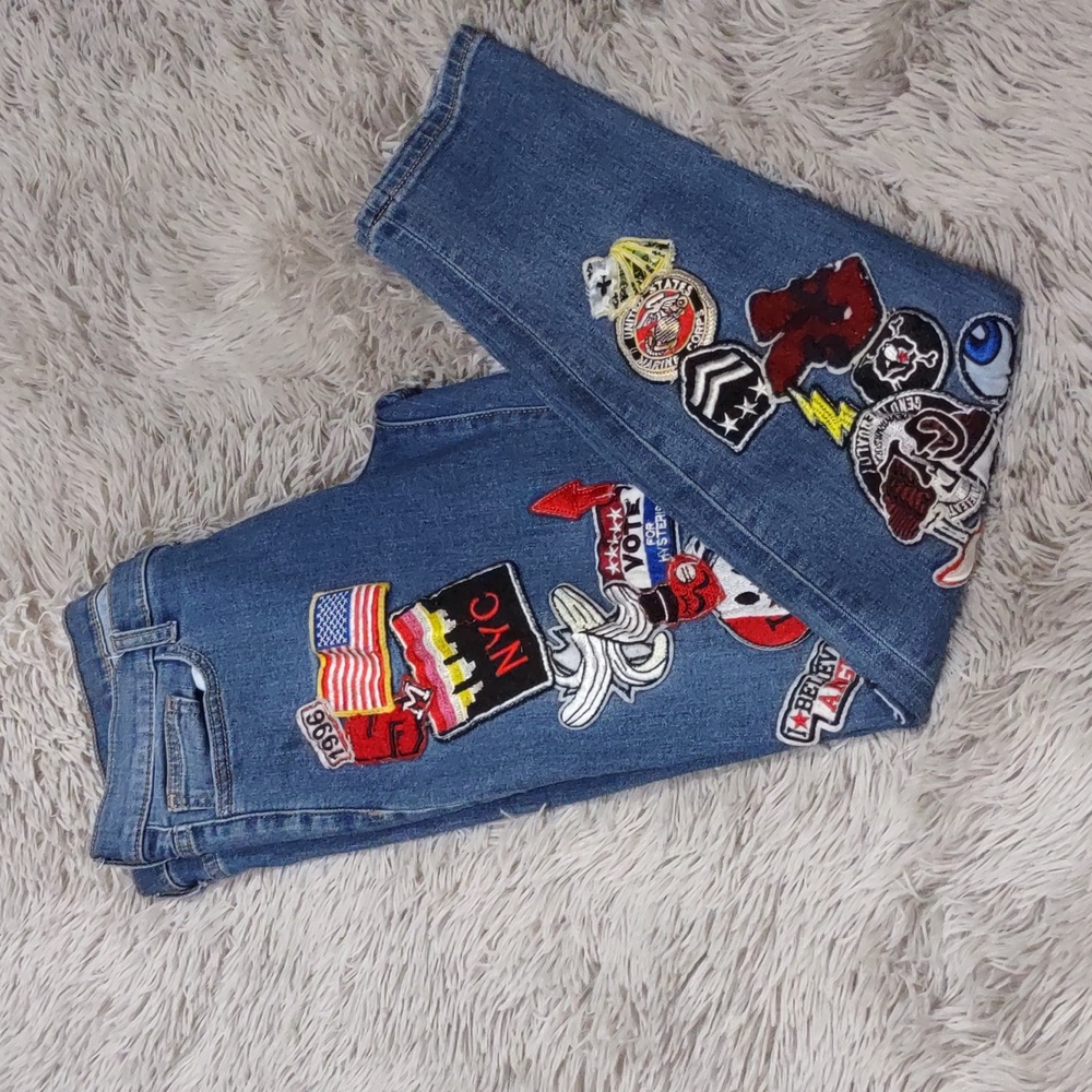 Sneak peek  Sexy Boyfriend patch work patches Jeans.